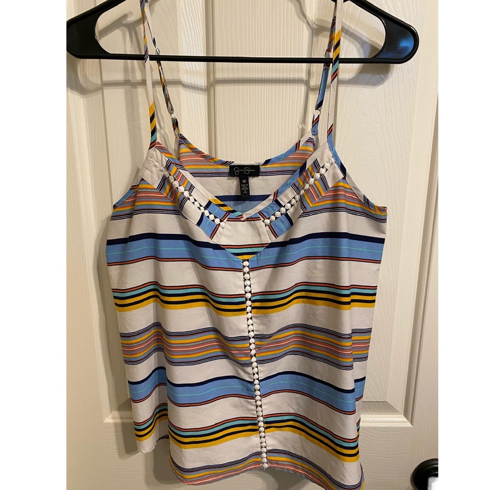 Jessica Simpson Striped Tank Top, Medium